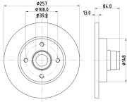 MDC1089 Brzdový kotouč MINTEX