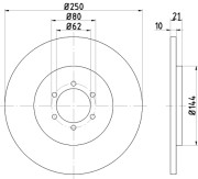 MDC186 Brzdový kotouč MINTEX