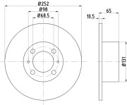 MDC131 Brzdový kotouč MINTEX