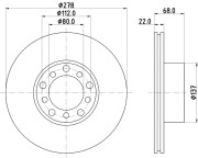 MDC252 Brzdový kotouč MINTEX