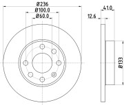 MDC266 Brzdový kotouč MINTEX