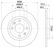 MDC338 Brzdový kotouč MINTEX