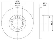 MDC750 Brzdový kotouč MINTEX