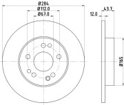 MDC362 Brzdový kotouč MINTEX