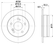 MDC363 Brzdový kotouč MINTEX