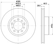 MDC450 Brzdový kotouč MINTEX