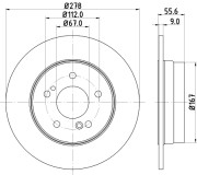 MDC855C Brzdový kotouč MINTEX