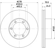 MDC290 Brzdový kotouč MINTEX