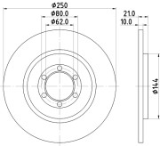 MDC187 Brzdový kotouč MINTEX