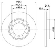 MDC387 Brzdový kotouč MINTEX