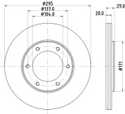 MDC753 Brzdový kotouč MINTEX