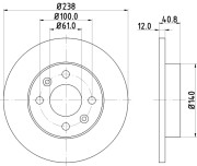 MDC297C Brzdový kotouč MINTEX