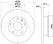 MDC413 Brzdový kotouč MINTEX