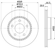 MDC570 Brzdový kotouč MINTEX