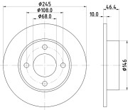 MDC1159 Brzdový kotouč MINTEX