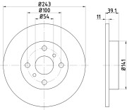 MDC1099 Brzdový kotouč MINTEX