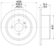 MDC1107 Brzdový kotouč MINTEX