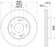 MDC495 Brzdový kotouč MINTEX