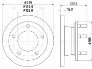 MDC500 Brzdový kotouč MINTEX