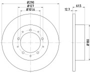 MDC468C Brzdový kotouč MINTEX