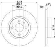 MDC636 Brzdový kotouč MINTEX