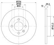 MDC731 Brzdový kotouč MINTEX