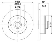 MDC502 Brzdový kotouč MINTEX