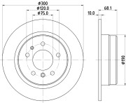 MDC475 Brzdový kotouč MINTEX