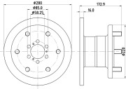 MDC837 Brzdový kotouč MINTEX