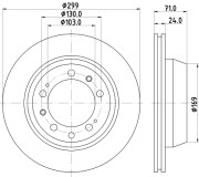 MDC481 Brzdový kotouč MINTEX