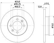 MDC954 Brzdový kotouč MINTEX