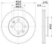 MDC417 Brzdový kotouč MINTEX