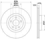 MDC385 Brzdový kotouč MINTEX