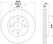 MDC673 Brzdový kotouč MINTEX