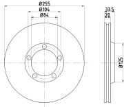 MDC924 Brzdový kotouč MINTEX