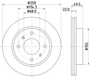 MDC506 Brzdový kotouč MINTEX