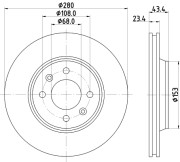 MDC710 Brzdový kotouč MINTEX