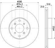 MDC440 Brzdový kotouč MINTEX