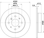 MDC441 Brzdový kotouč MINTEX