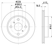 MDC727 Brzdový kotouč MINTEX