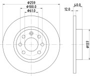 MDC732 Brzdový kotouč MINTEX