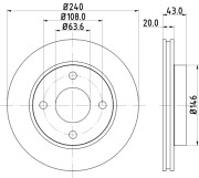 MDC579 Brzdový kotouč MINTEX