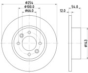 MDC870 Brzdový kotouč MINTEX