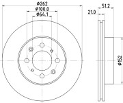 MDC643 Brzdový kotouč MINTEX