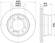 MDC1355 Brzdový kotouč MINTEX