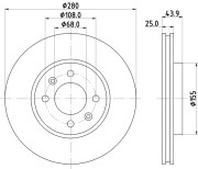 MDC759 Brzdový kotouč MINTEX