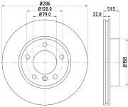 MDC624 Brzdový kotouč MINTEX