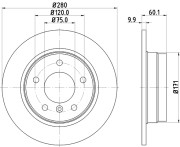 MDC623 Brzdový kotouč MINTEX