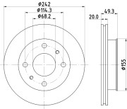 MDC583 Brzdový kotouč MINTEX