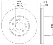 MDC764 Brzdový kotouč MINTEX